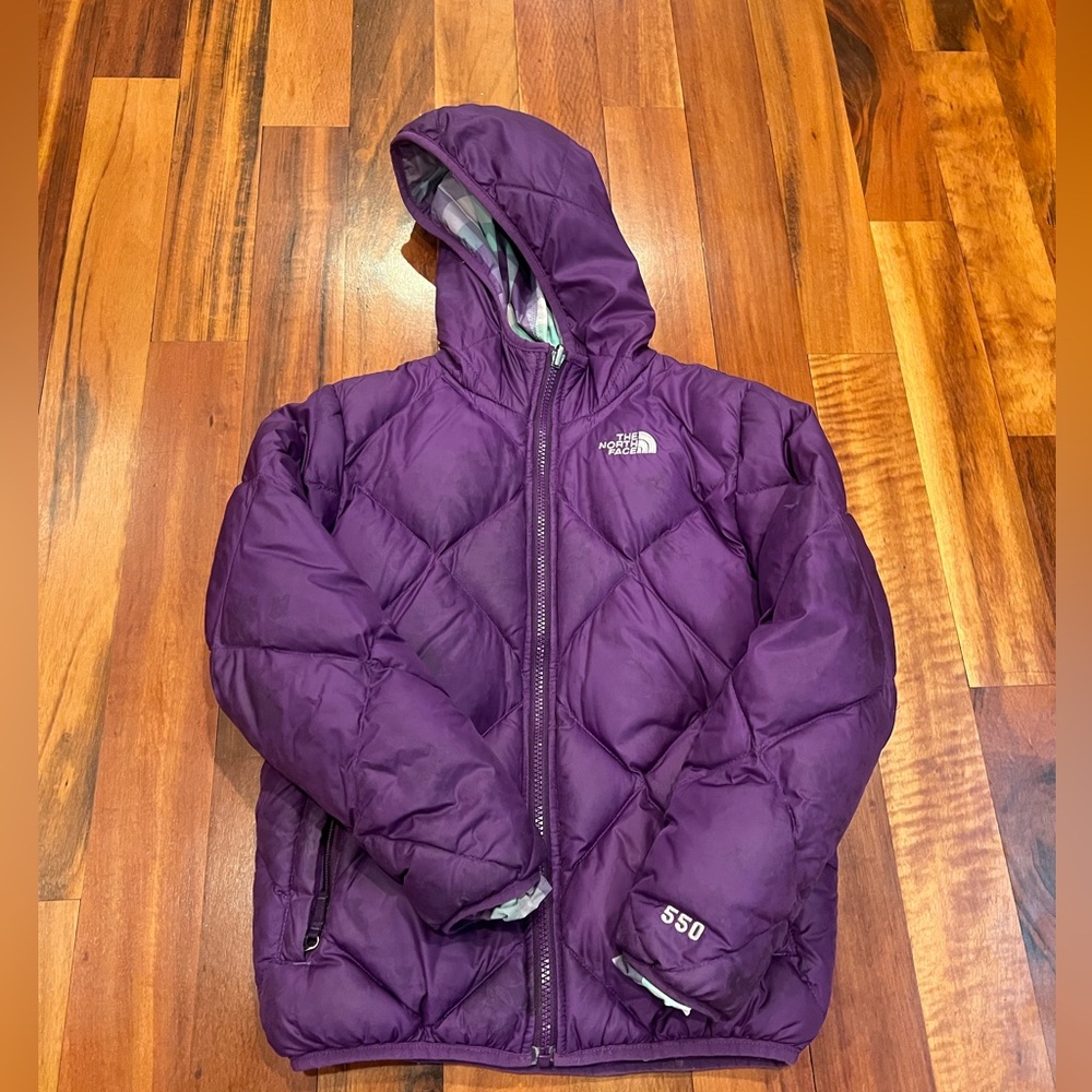 Girls The North Face Puffer 550 Reversible 10-12